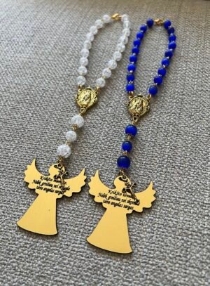 Pakabukai - rožančiukai į automobilį krikšto tėvams