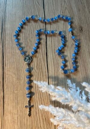 rožančius komunijai krikštynoms vaikui žydras mėlynas berniuku