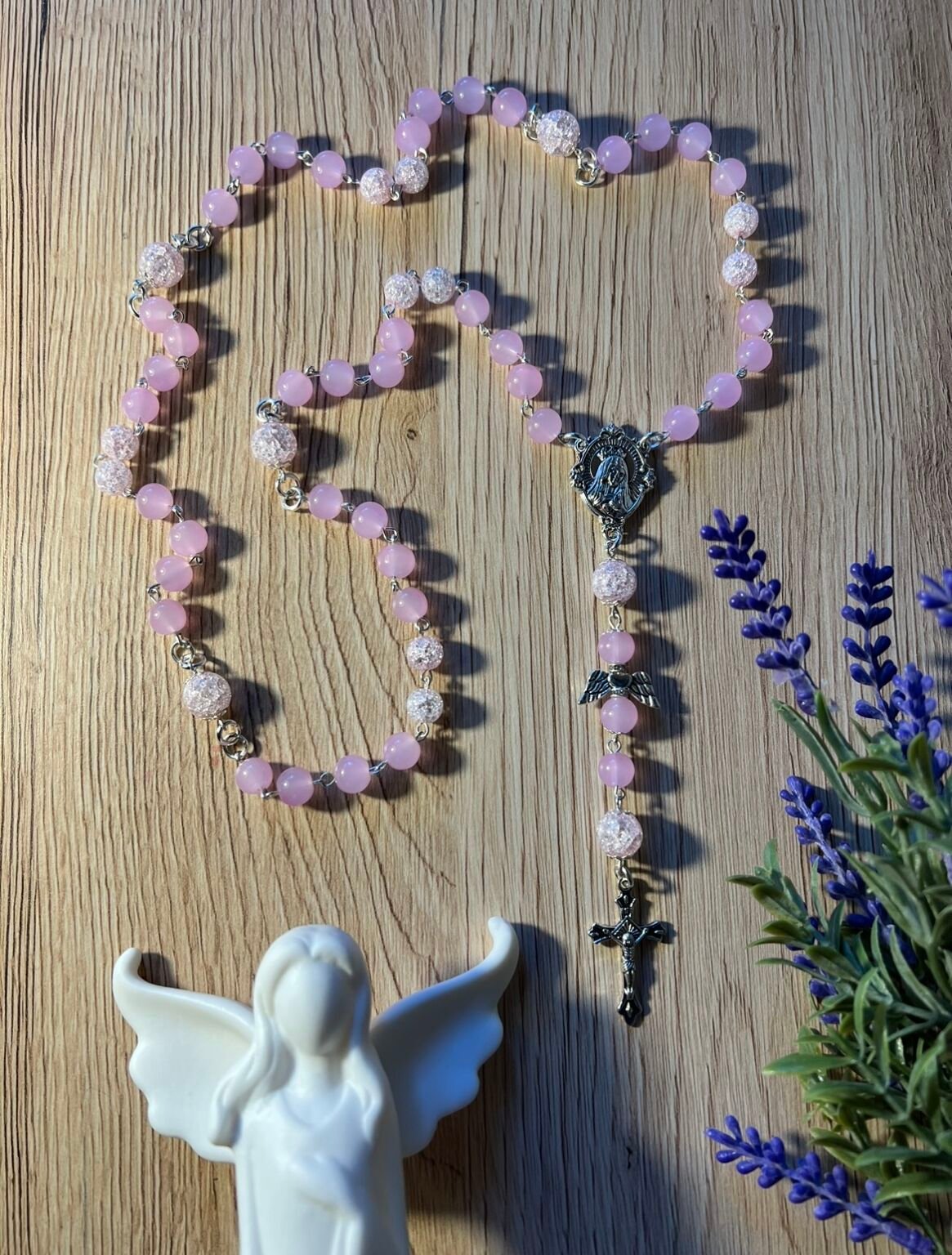 rozancius-mergaitei-komunijai-krikstui-rozinis-rausvas-rozancius-rozanciukas