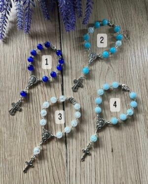 rozancius-pakabukas-i-automobil automobilio pakabukas rozancius dovana melynas zydras baltas